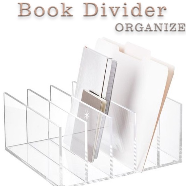 

FG2 Acrylic Book Divider Stand Penahan Pembatas Sekat Buku Akrilik