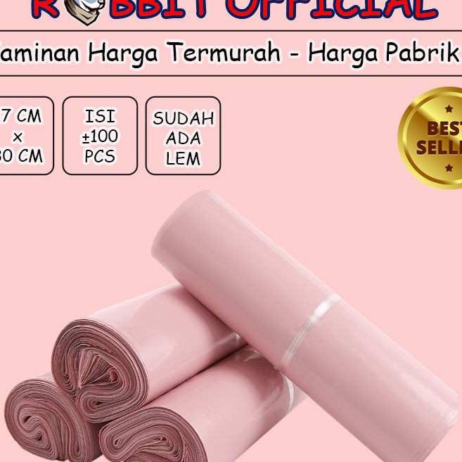 

Terbaik PLASTIK POLYMAILER BABY PINK 17x3 1 PCS Polymailer Baby Pink Premium Glossy
