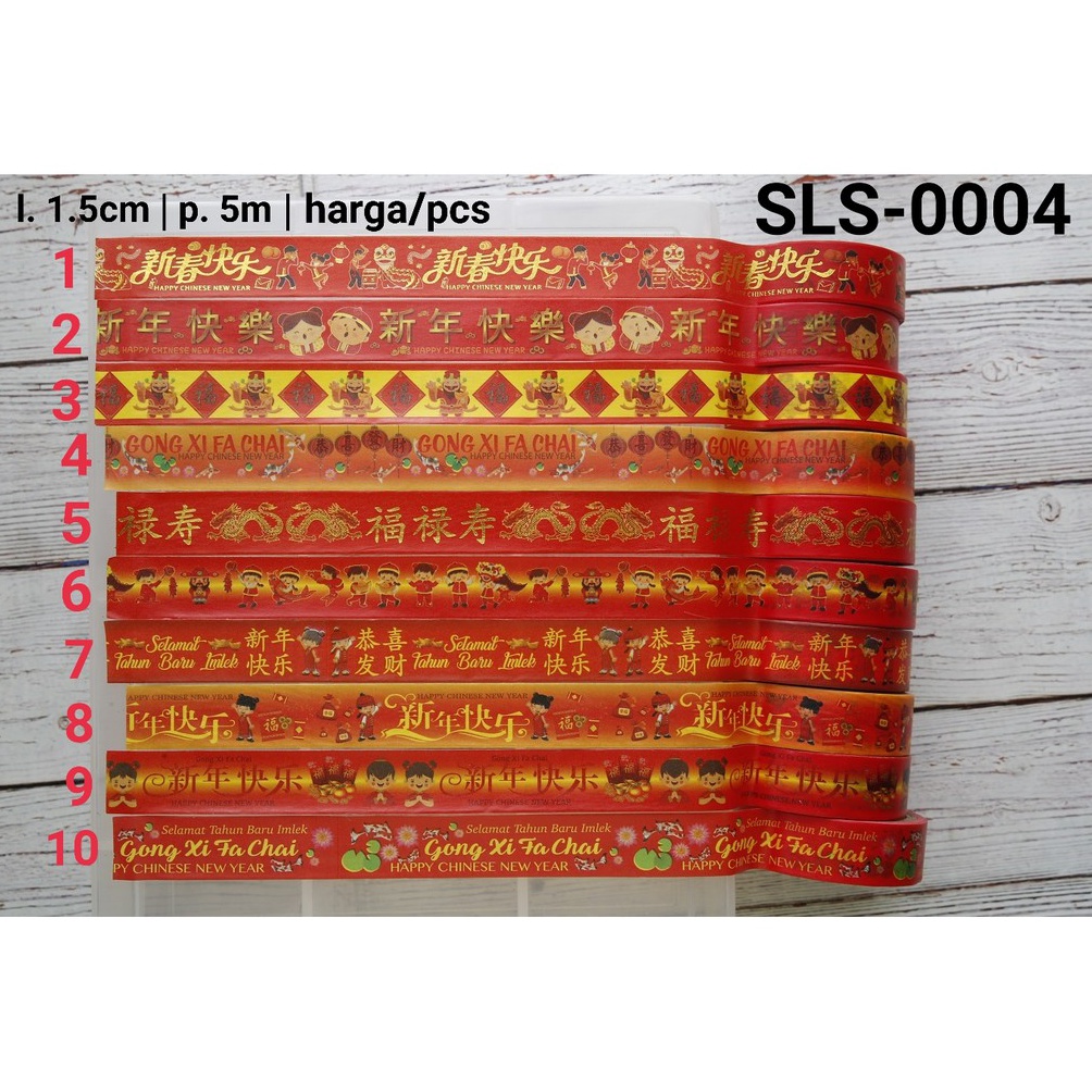 

UNIK SLS4 Selotip kertas washi motif kue kering imlek chinese new year yamama baking