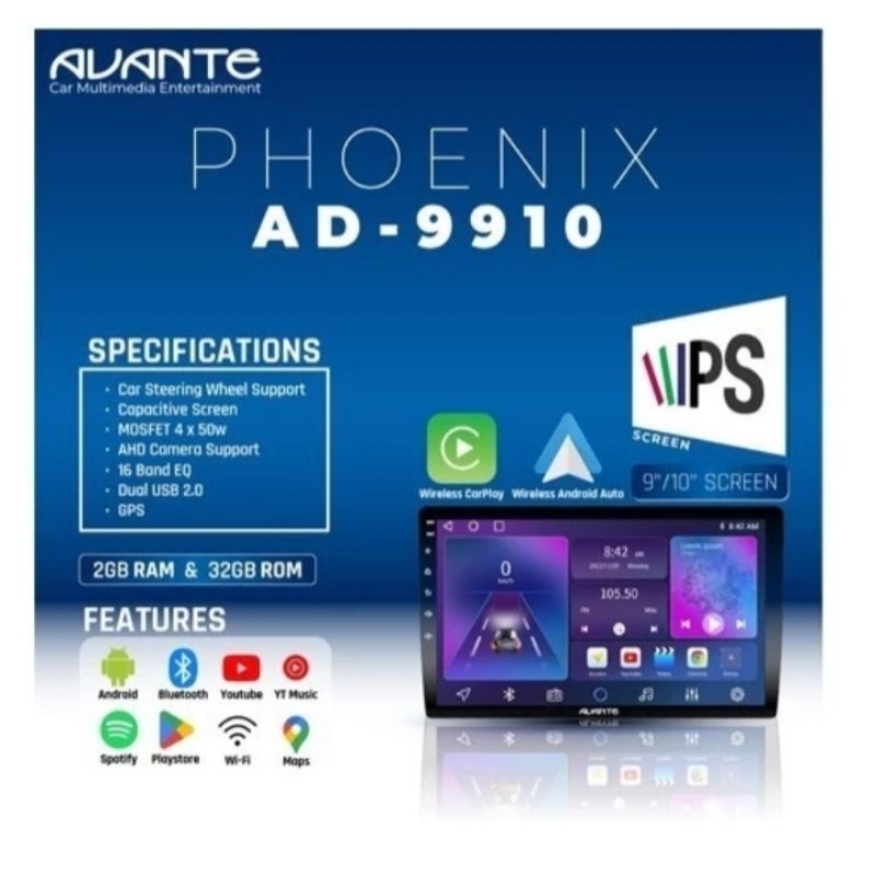 Android Avante Phoenix carplay android auto Garansi Pionner