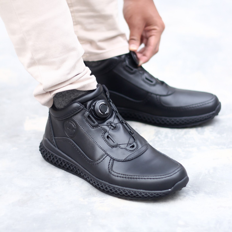 Sepatu Kulit Pria Tali Putar Bradleys Hero Black - Sepatu Kerja - Sepatu Casual - Sepatu boots
