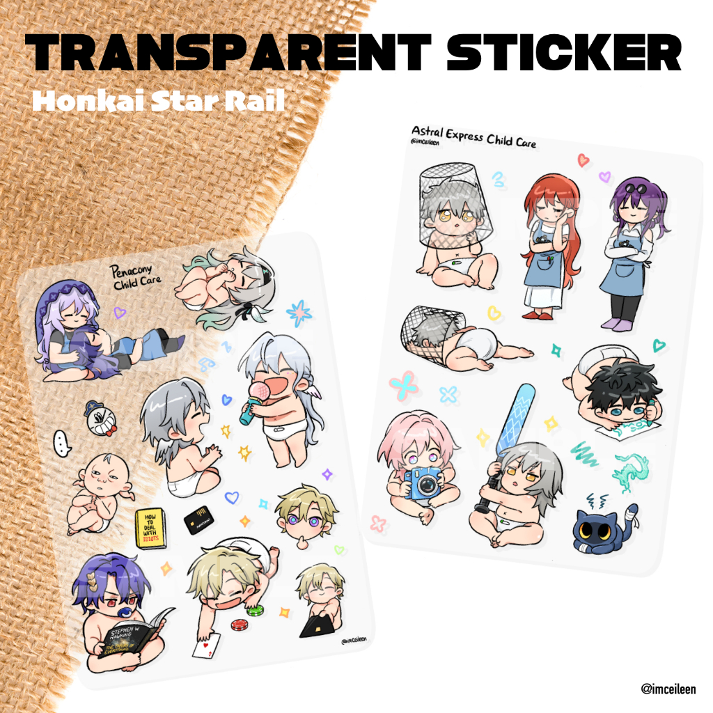 Honkai Star Rail Transparent Sticker Sheet