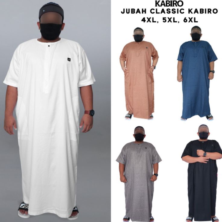 Model Unik  Jubah Jumbo Kabiro Jubah Pria Big size Jubah Gamis Pria 4XL 5XL 6XL Jubah Al Haramain Bi