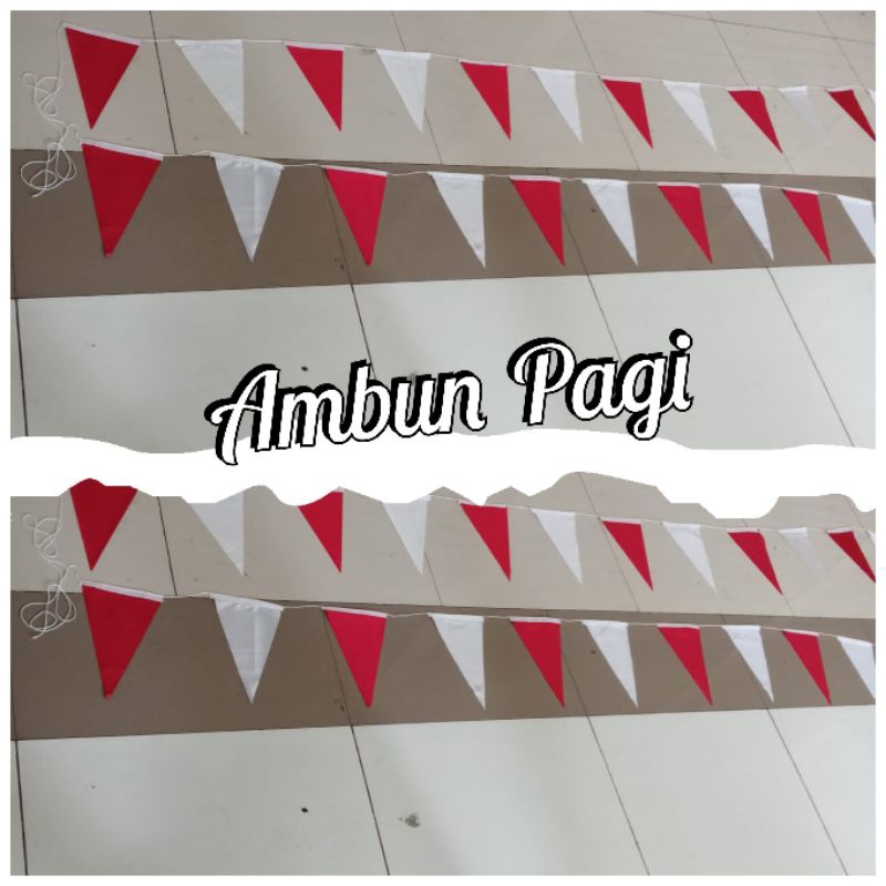 

best seller bendera renceng bendera hias merah putih panjang 6meter