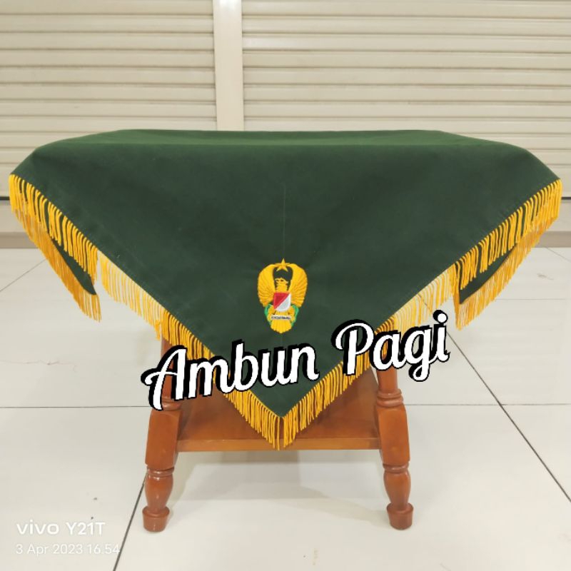 

best seller alas baki upacara bendera alas baki paskibra logo EKA PAKSI pake rumbai