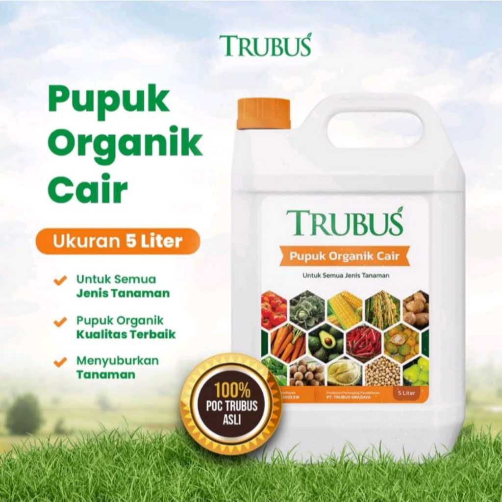 Pupuk Trubus Pupuk POC Trubus Pupuk Organik Cair Trubus Untuk Semua Tanaman Kaya Asam Amino 5 Liter