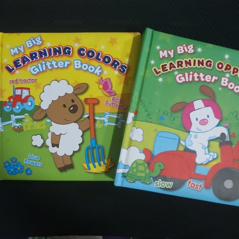 Buku Original ● Boardbook Jumbo Glitter Book ☆ Learning Opposite ☆ Learning Colours