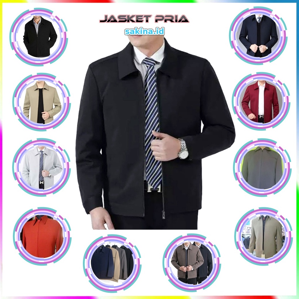 KODE V19H Jasket Pria Premium Jumbo Remaja Dewasa Polos Formal Masa Kini  jaket semi jas  jaket jas 