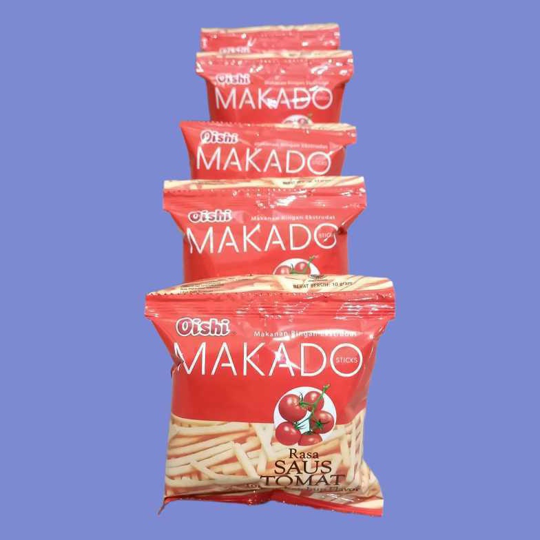 

UNIK Oishi Makado SAOS TOMAT Makanan Ringan 1gr 1 Renceng renteng isi 1 pcs