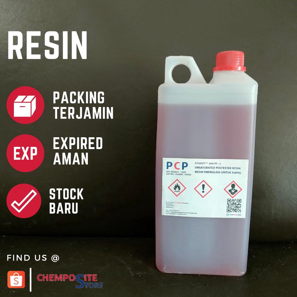 KODE K83U resin fiber kapal 1 KG  resin fiberglass merah butek  minyak fiber glass  lem fiber pink K