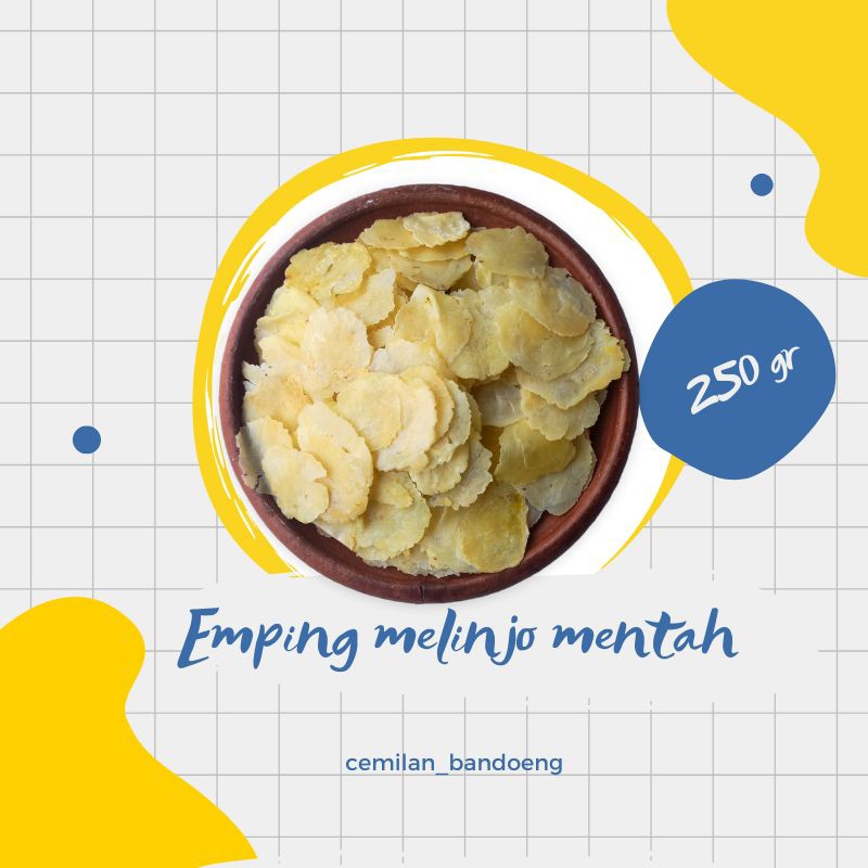 

Emping melinjo mentah khas limpung kemasan 250gr