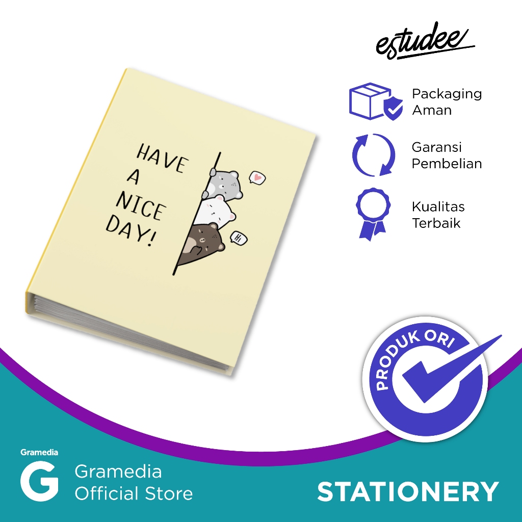 

Gramedia Makassar - Estudee Binder Board B5 Bear I