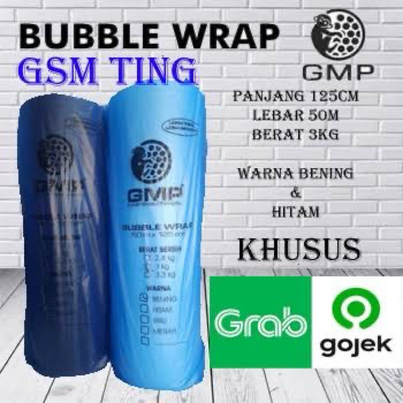 

Buble warp GMP Tebal 3kg 1 Rol 50 Meter X 125 CM Gmp hitam/putih