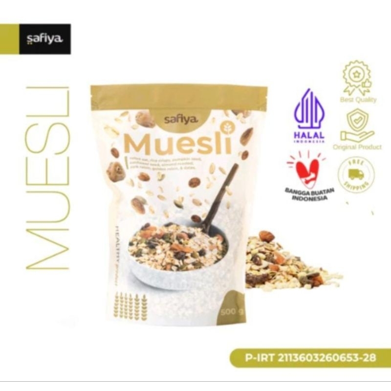 

Muesli Fruit & Seed 500g Sereal sehat produk Safiya