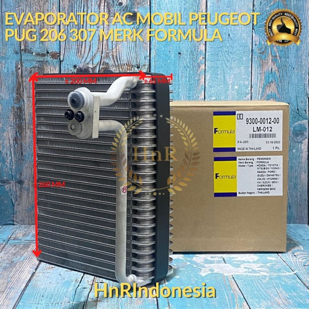Evaporator Cooling AC Mobil Peugeot PUG 206 307 FORMULA PREMIUM QUALITY