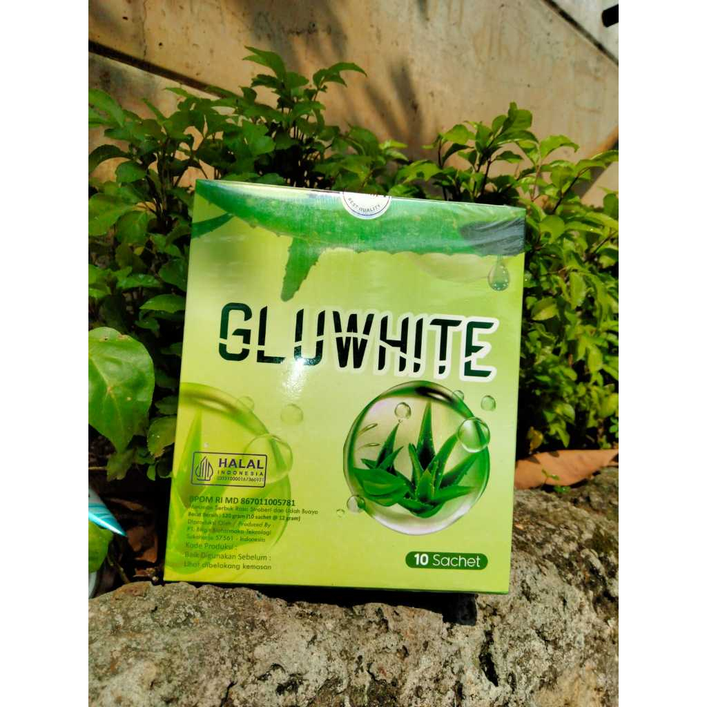 GLUWHITE COLLAGEN DRINK TERBAIK 100% BAHAN ALAMI MEMUTIHKAN  KULIT DARI DALAM  1 box isi 10 sachet