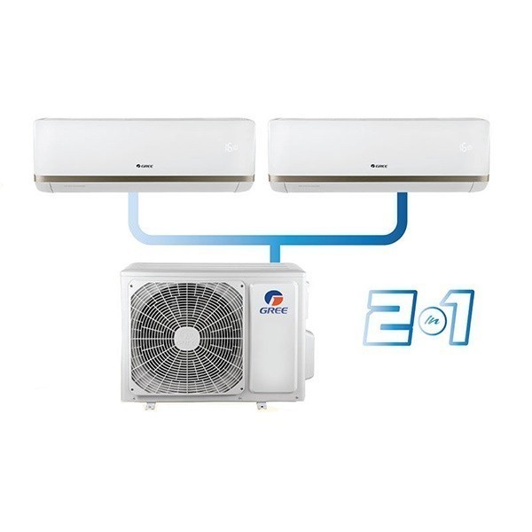 AC GREE COMBO SPLIT GWC-0707CS INVERTER 3/4PK+3/4PK