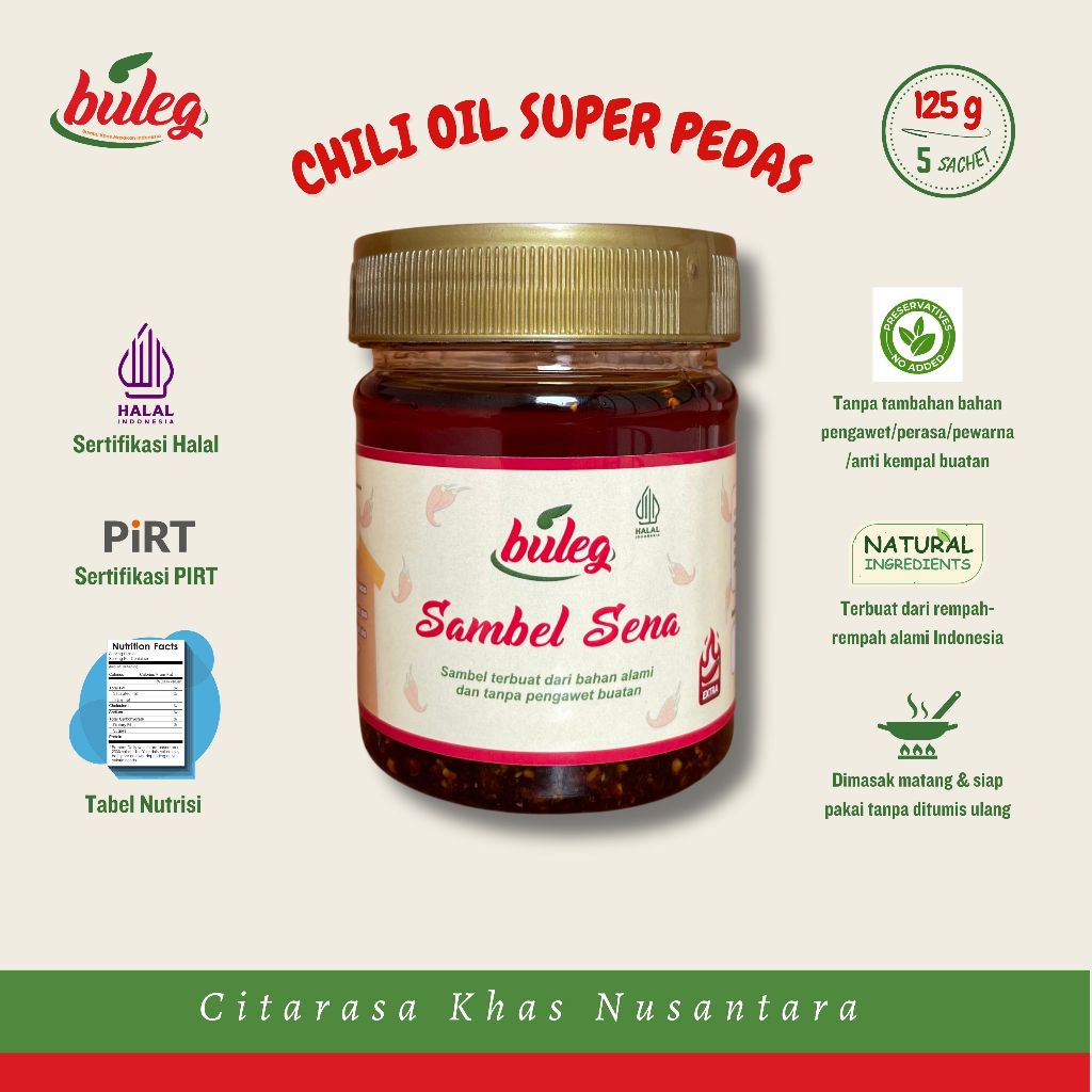 

Buleg Sambel Sena | Chili Oil | Extra Pedas