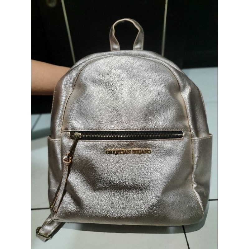 christian siriano ransel pink metalic