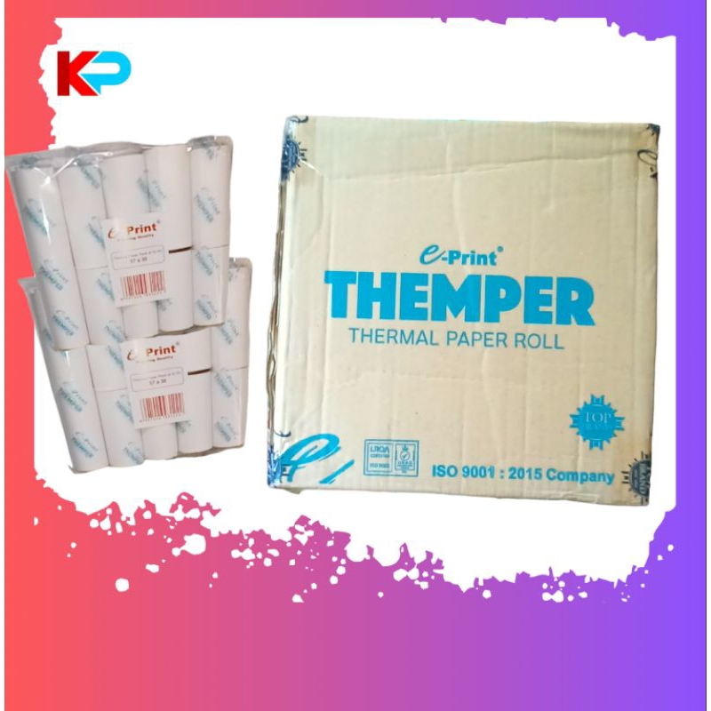 

(180 Roll) KERTAS THERMAL E PRINT 57X30 PERBOX ISI 180 ROLL