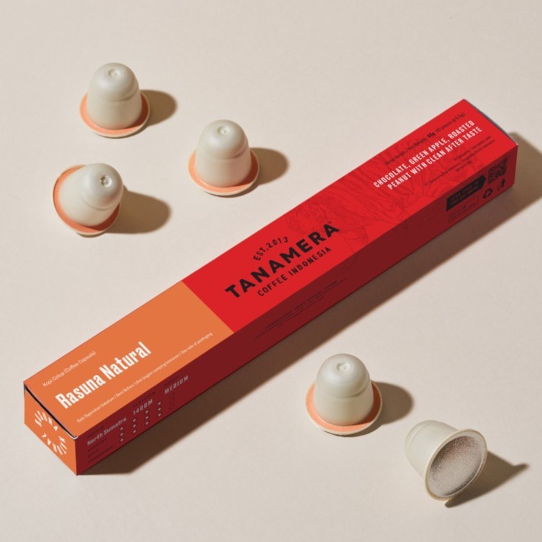 

Tanamera Coffee Kopi Capsule: Rasuna Natural 55g (10 pieces @5.5g)