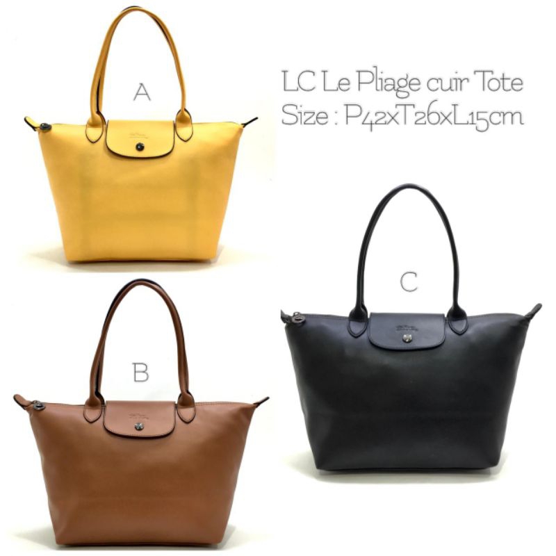 Tote Bag L*champ Le Pliage cuir