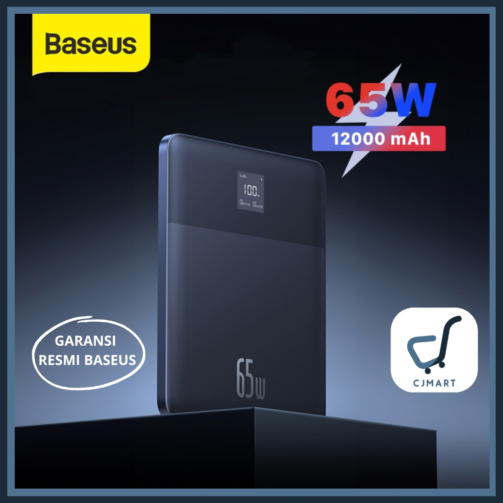 Baseus Blade2 Blade 2 65W Fast-Charging Power Bank 12000mAh With Cable Type C To C 100W