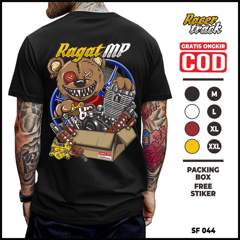 V84 Baju Kaos Atasan Racing Motor Pria Honda Megapro primus Mp Cb Gl Herex Distro Original