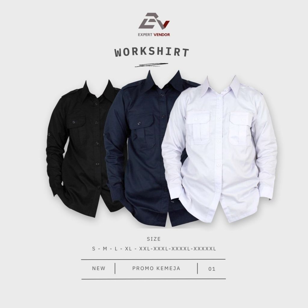 BAJU KEMEJA POLOS/ Kemeja Dinas Lapangan/ Gunung/ Outdoor / PDL/ PDH Operator/ Bengkel/ Formal Panja