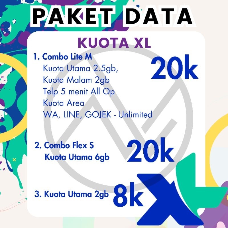 Kuota XL Combo Flex - Kuota Lite M - Kuota Utama