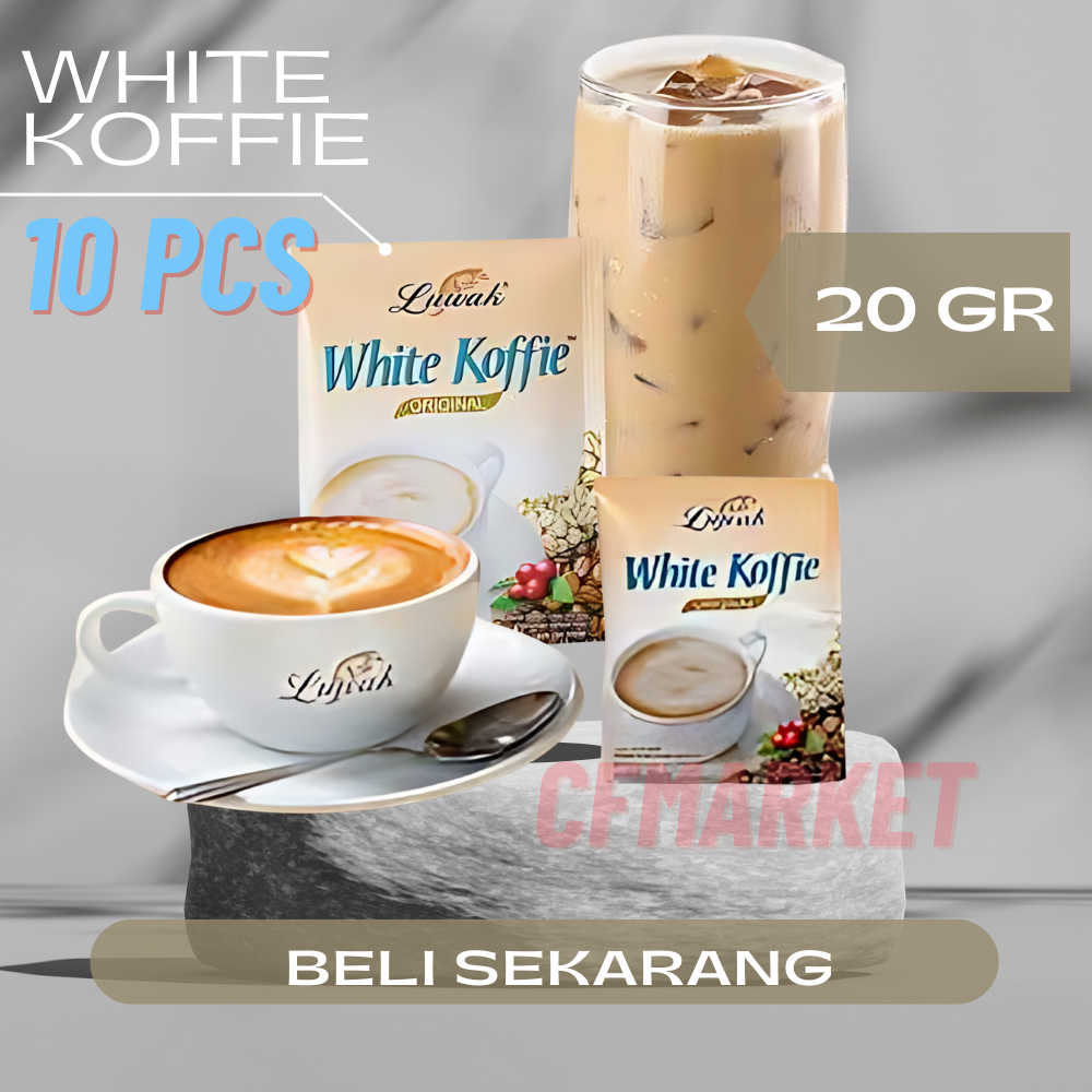 

Kopi Luwak White Koffie Kemasan 10x20gr (Sachet) || Kopi Susu Rendah Gula