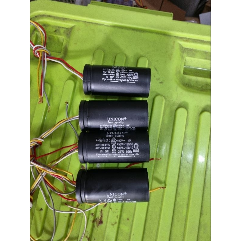 Kapasitor Capasitor Mesin Cuci Double Merk Unicon Untuk Sharp / Umum / Polytron / Dll