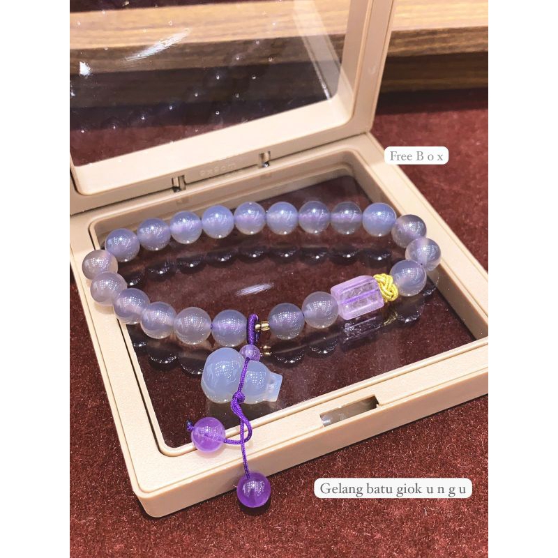 Gelang Batu Giok Ungu