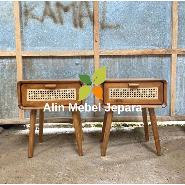 NAKAS RETRO MIX ROTAN, NAKAS MINIMALIS, NAKAS ROTAN, MEJA ROTAN MINIMALIS, NAKAS RETRO ROTAN