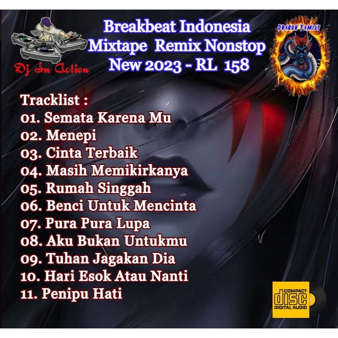 Cd Audio - Dj In Action Breakbeat Indonesia Mixtape  Remix Nonstop New 2023 - RL  158