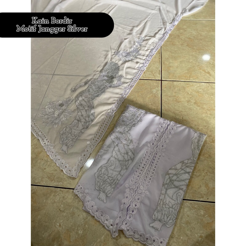 kebaya bordir | kain bahan bordir | kain atasan kebaya bordir | kebaya bordir Putih