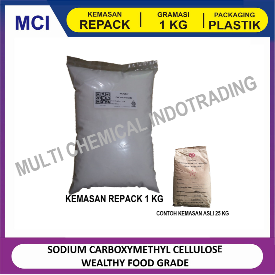 

SODIUM CARBOXYMETHYL CELLULOSE / CMC FOOD GRADE PENGENTAL 1 KG