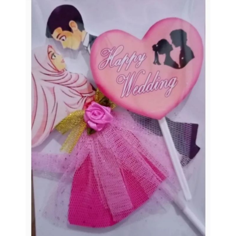 toper karakter/wedyng tusuk styrofoam / hiasan bolu pengantin