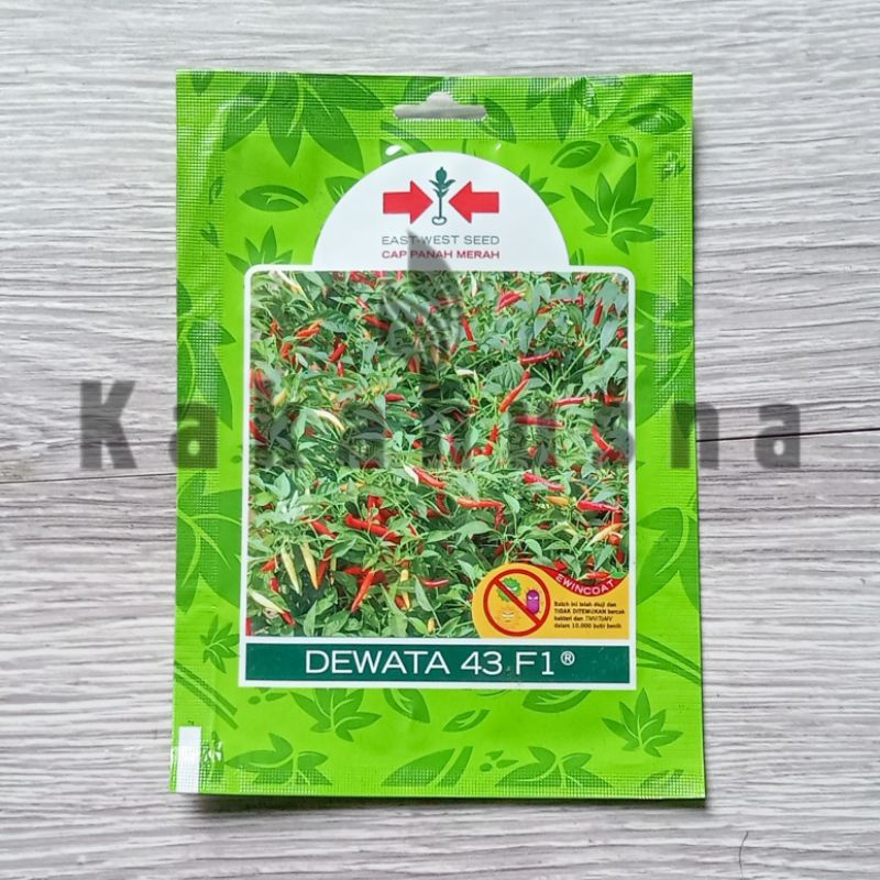 Benih Bibit Cabe Rawit DEWATA 43 F1 Cabai Hibrida Cap Panah Merah kemasan original Isi:  350 biji