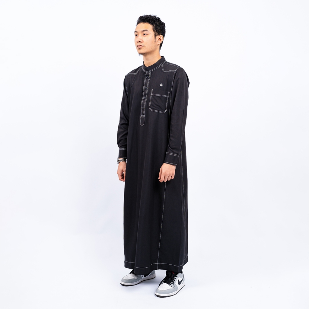 Hisyam Gamis Thobe Pria Lengan Panjang Riyadh