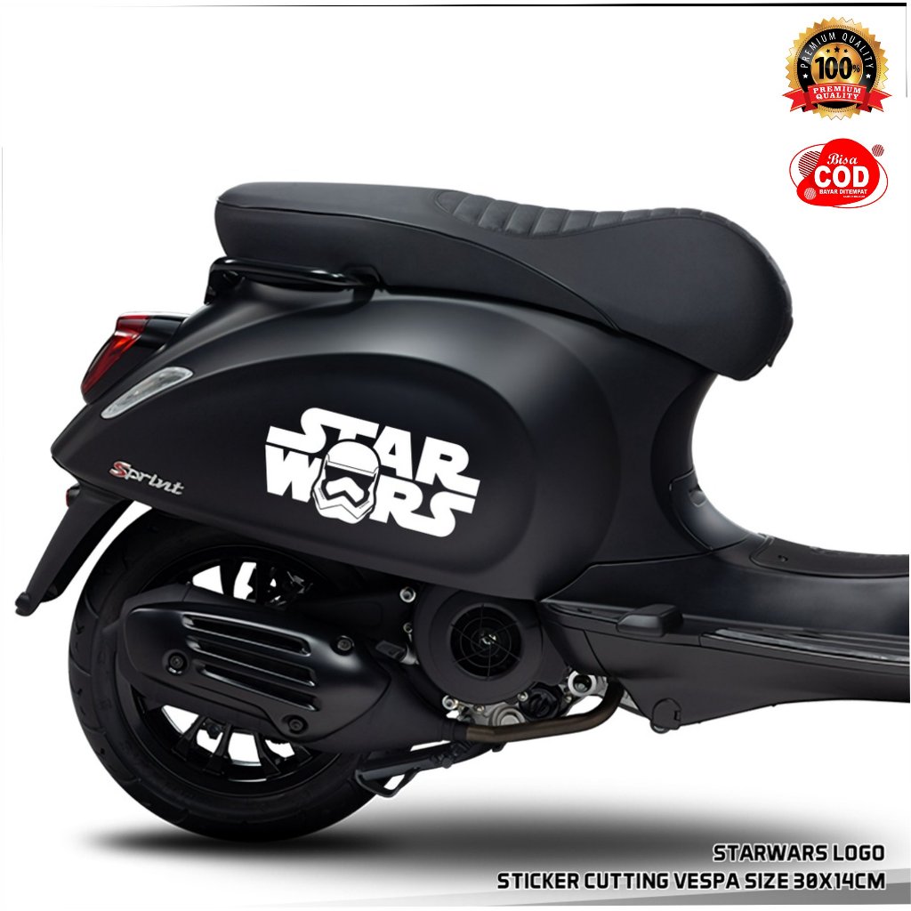 STICKER CUTTING STIKER MOTOR STRIPING CUTTING VESPA SC VSP SPRINT LX SCOOPY LOGO STARWARS
