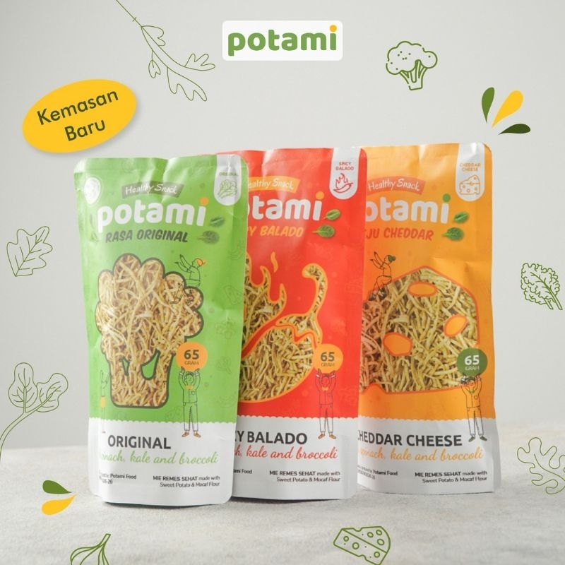 

Potami - Mie Remes Sehat Low Gluten Non MSG Non Pengawet 65gr