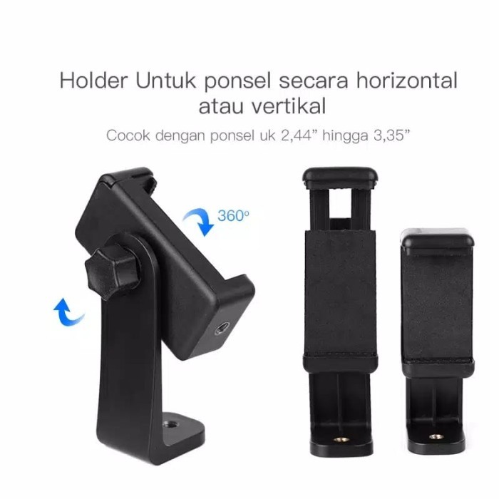 HOLDER Tripod PUTAR ROTASI 360 HOLDER U / HOLDER TRIPOD MOUNT PORTRAIT LANDSCAPE HOLDER HP BISA DIPU