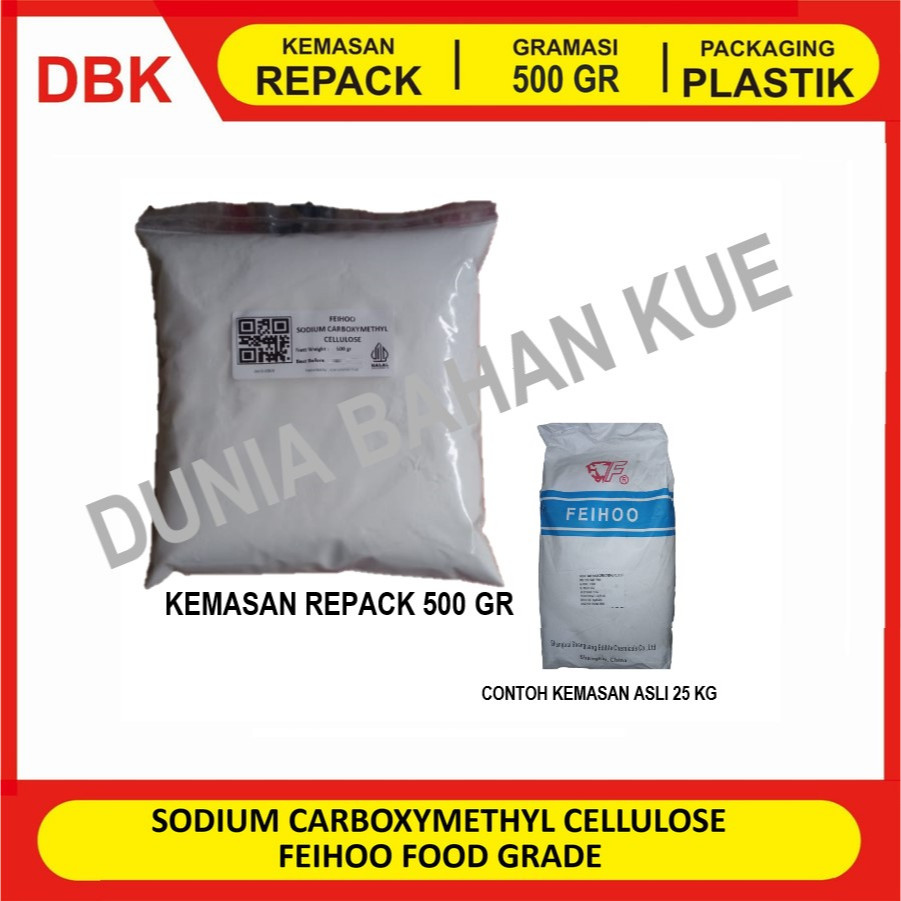 

SODIUM CARBOXYMETHYL CELLULOSE CMC FEIHOO - REPACK 500 GR