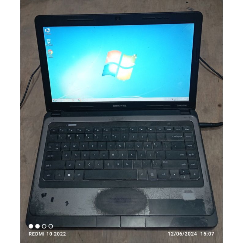 Laptop Compaq CQ43 Intel core i5 DDR3 kondisi tidak ada batre dan Charger