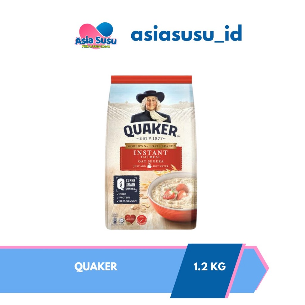 

QUAKER OATMEAL INSTANT QUICK COOKING 1200GR 800GR 200GR / TINGGI SERAT
