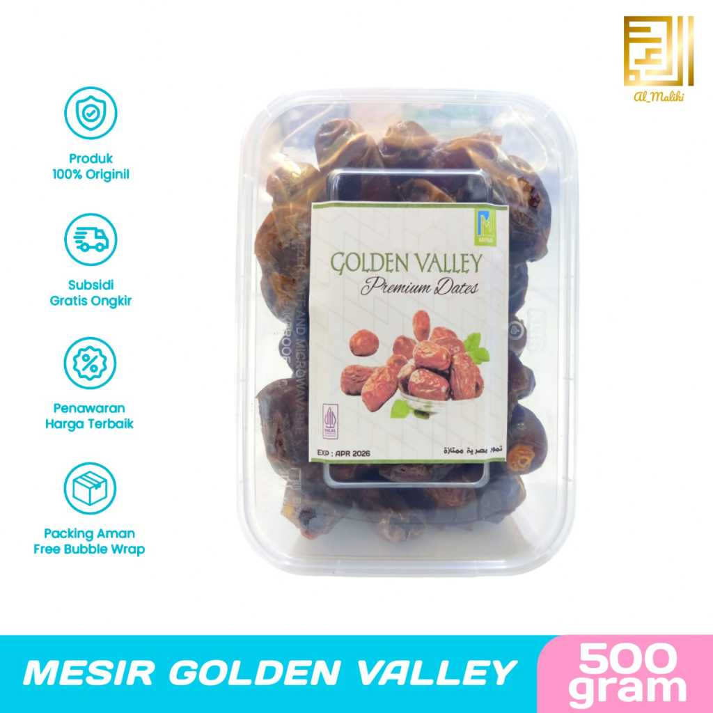 

Kurma Golden Valley 500gram I Kurma Madu Mesir Thinwall