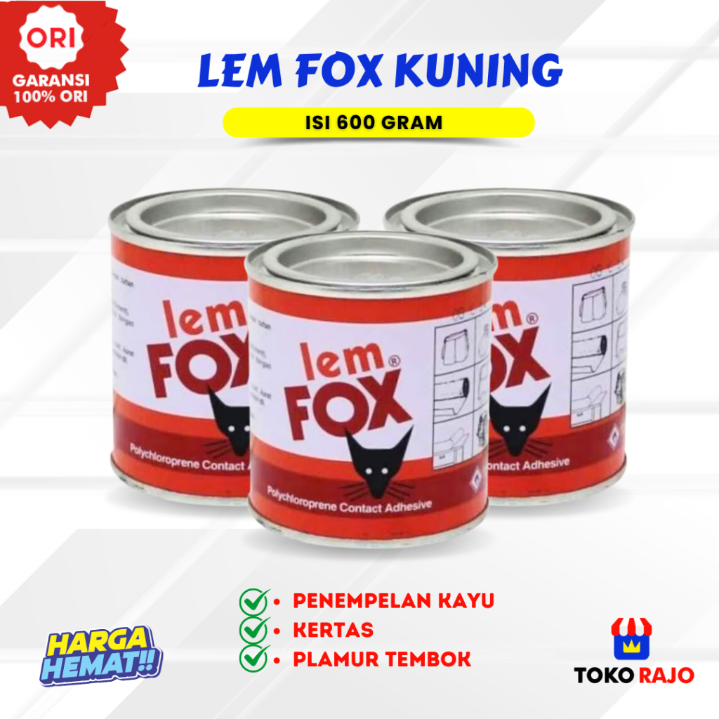 

Lem Fox Kuning 600 Gram