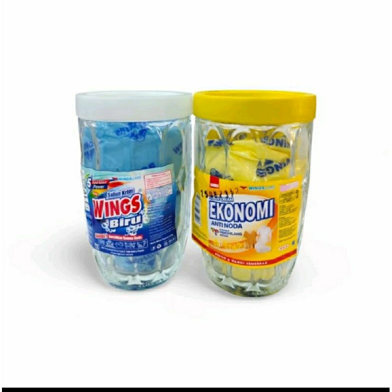 SABUN CREM / SABUN COLEK EKONOMI & WINGS BIRU GELAS ( 332 g )