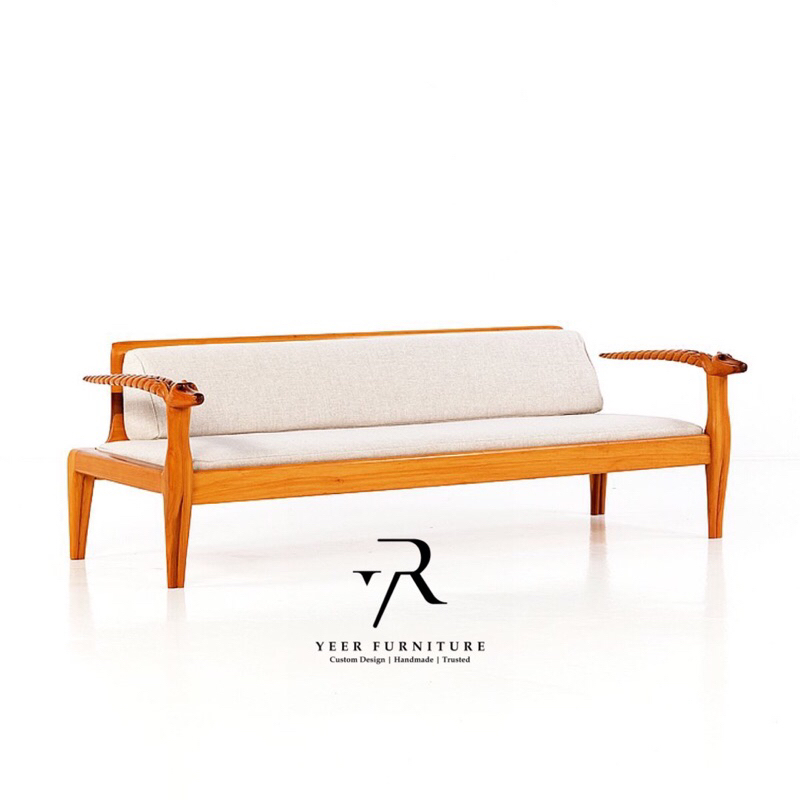 Kursi Sofa Jati Minimalis Kombinasi Ukir Modern